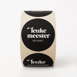 Klistermærker | 250 på rulle Dejlig mester tak