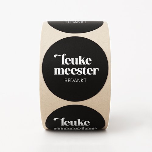Klistermærker | 250 på rulle Dejlig mester tak
