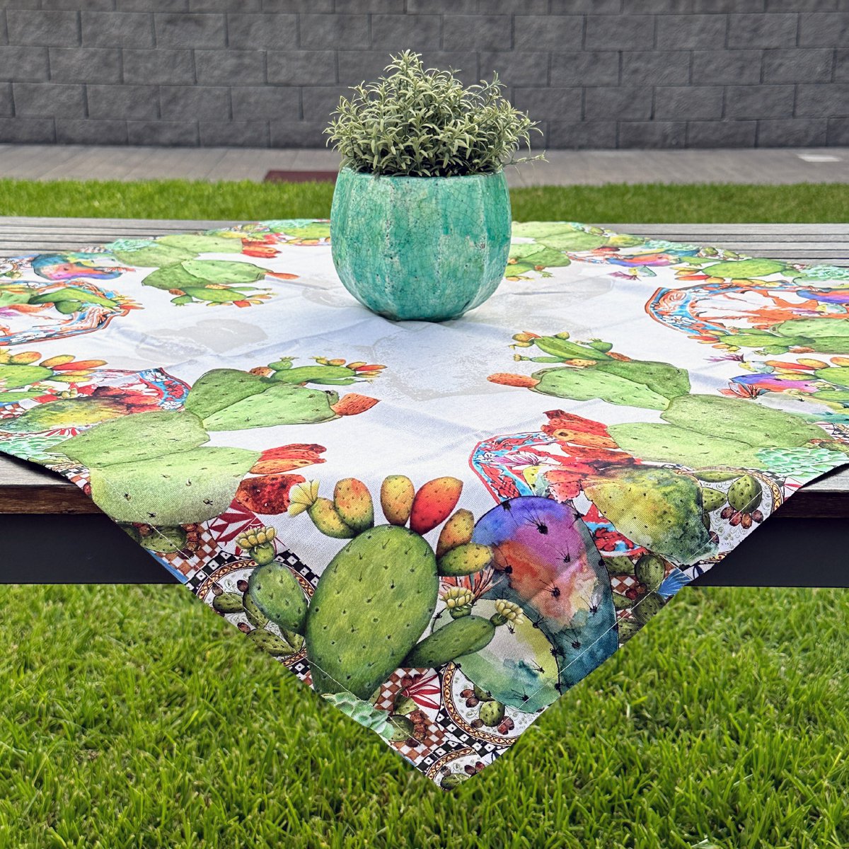 Copritavolo Quadrato 95x95 cm - Cactus