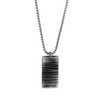 Frank 1967 7FN-0014 Stalen Herenketting met Hanger - Staal - 70 cm - Hanger - Zilverkleurig met zwarte accenten. - Cadeau voor mannen