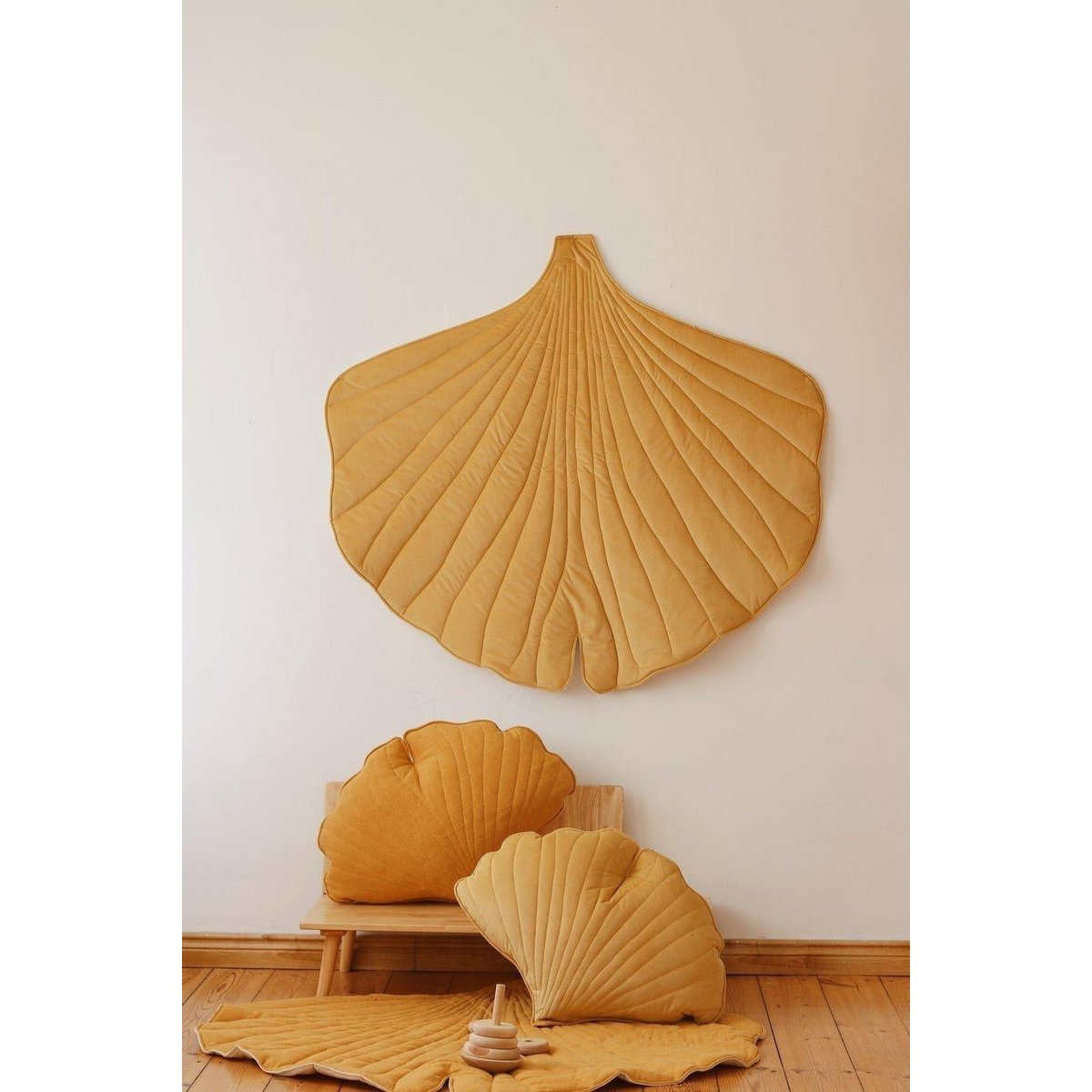 „Honey“ Samt-Ginkgo-Blatt-Matte