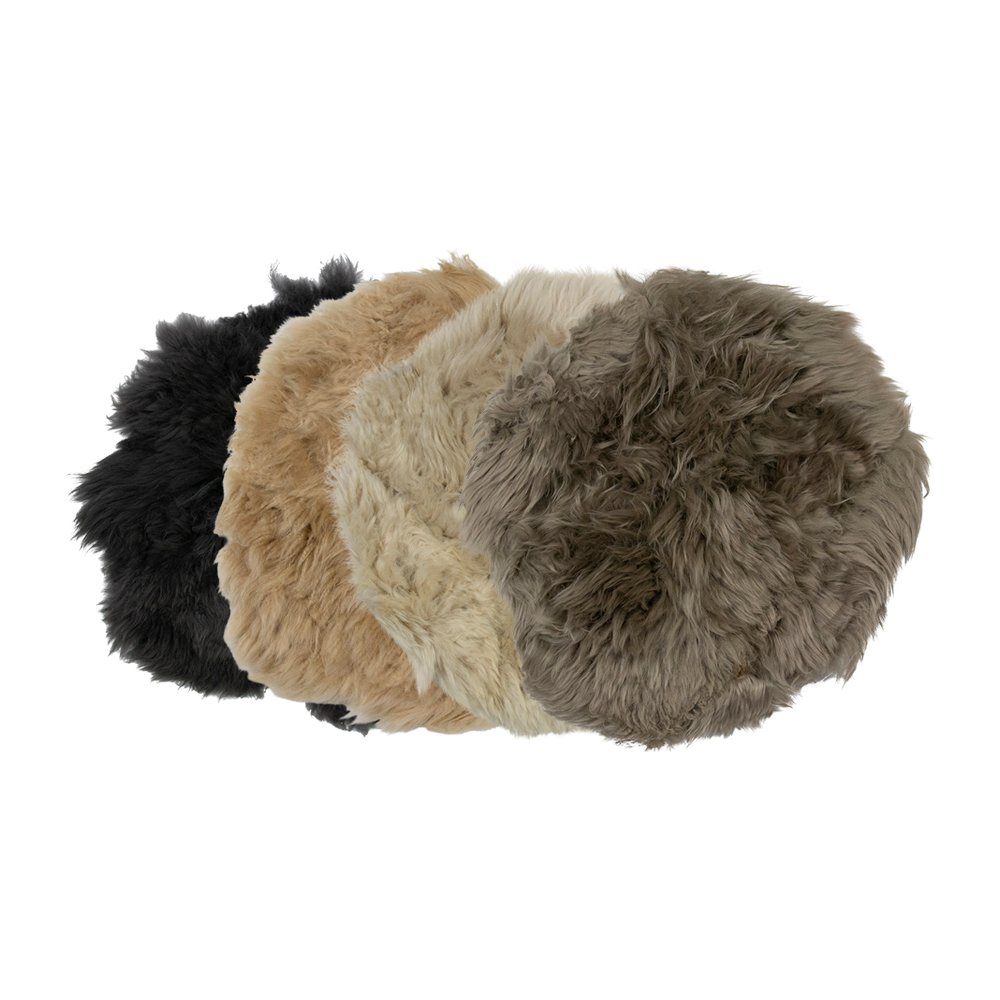 Stuhlmantel Neuseeland-Schaf rund taupe 40cm