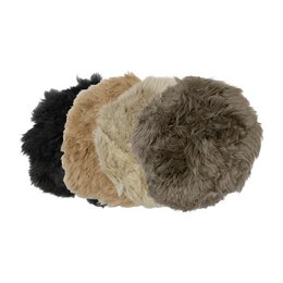 Stuhlmantel Neuseeland-Schaf rund taupe 40cm