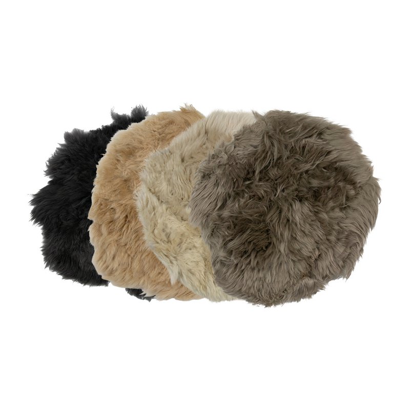 Stuhlmantel Neuseeland-Schaf rund taupe 40cm