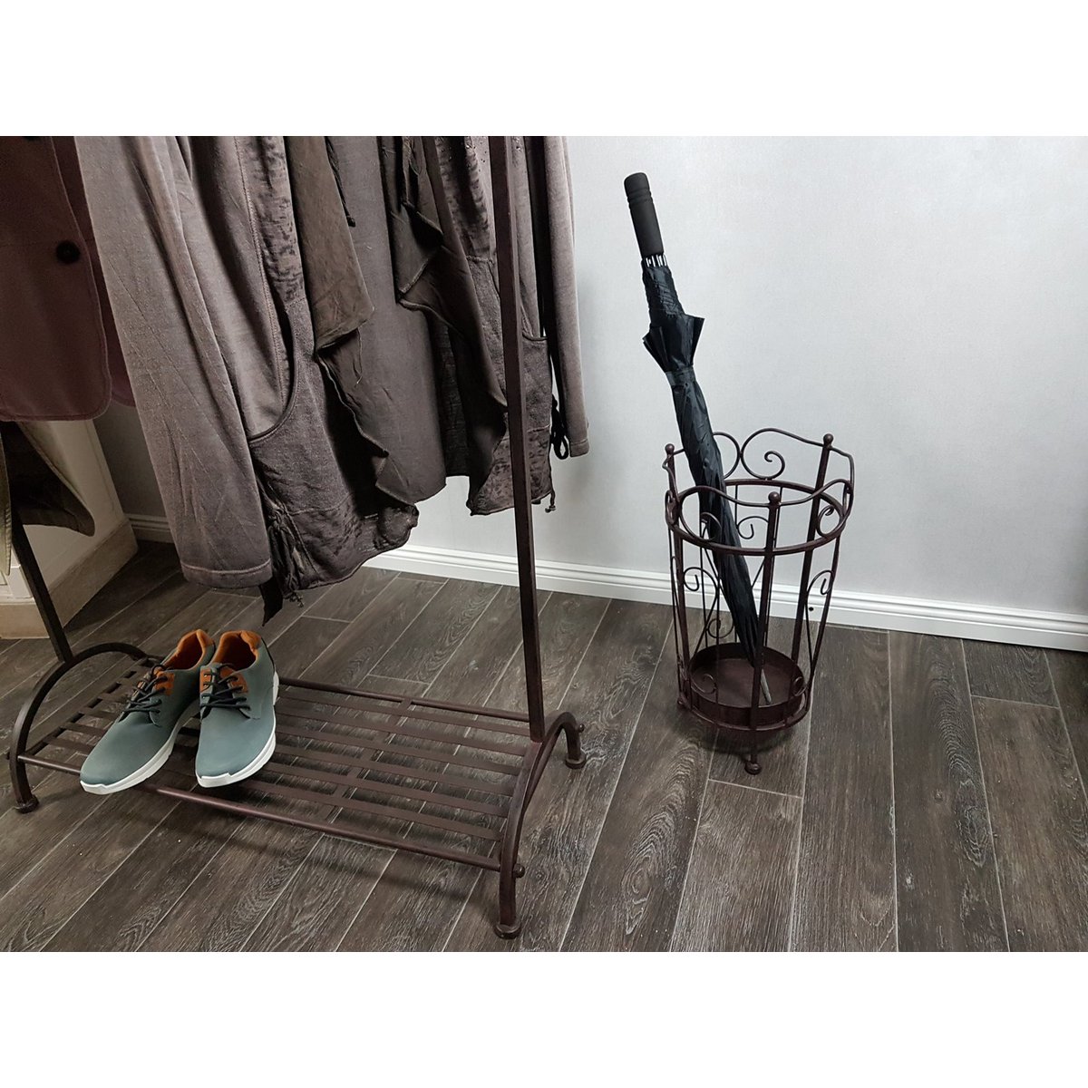 Asta guardaroba - marrone antico 162 cm