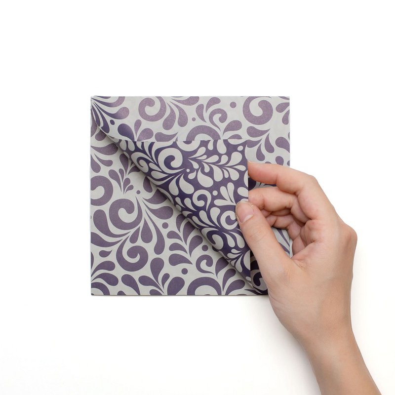 Hessisches Origami Papier "Bembel" zum Weihnachtsdeko Basteln - Zweiseitiges Bastelpapier in Grau und Blau aus Recyclingpapier