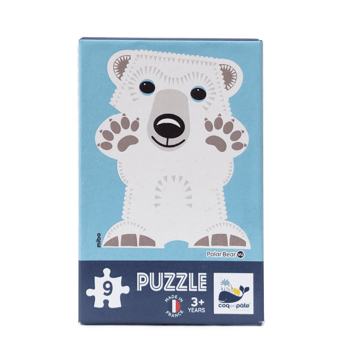 9-piece puzzle, 3 years+, Polar Bear, Made in France