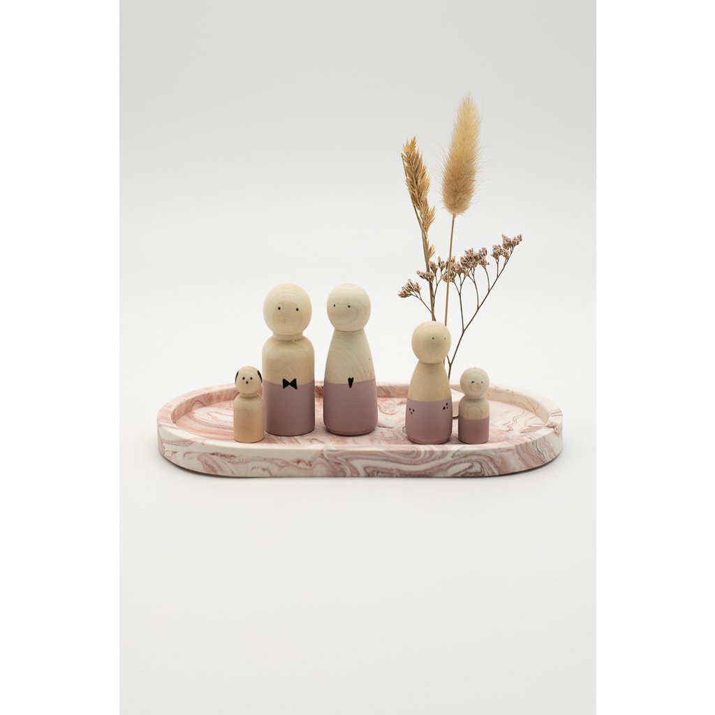 Pegdoll Blush - Tuurelur Houten Poppetje Stel je gezin samen Familie Geboorte
