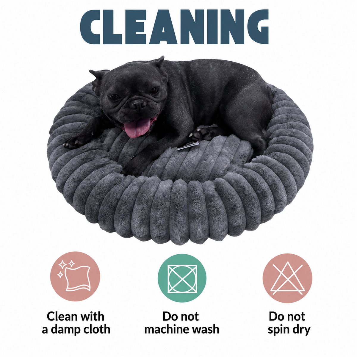 Round Bed for Cats, Dogs, and Rabbits | Soft Plush & Thickened Cradle-Style Padded Winter Bed | Cozy, Warm & Fluffy Teddy Bear Design Bed | Available in 3 Sizes | Ideal for Small and Medium Pets