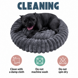 Round Bed for Cats, Dogs, and Rabbits | Soft Plush & Thickened Cradle-Style Padded Winter Bed | Cozy, Warm & Fluffy Teddy Bear Design Bed | Available in 3 Sizes | Ideal for Small and Medium Pets