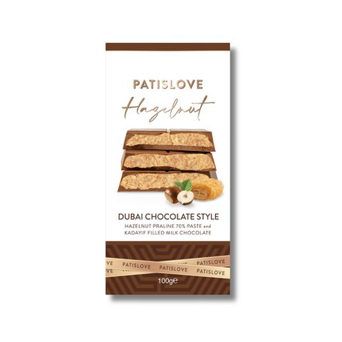 Hazelnut Praline & Kadayif Milk Chocolate, 100G