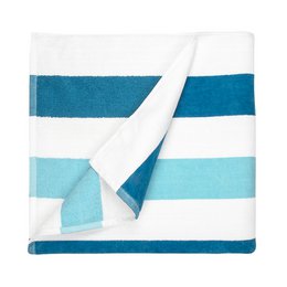 Beach Towel, 100% cotton, 90x190 cm, Stripe Petrol/Mint