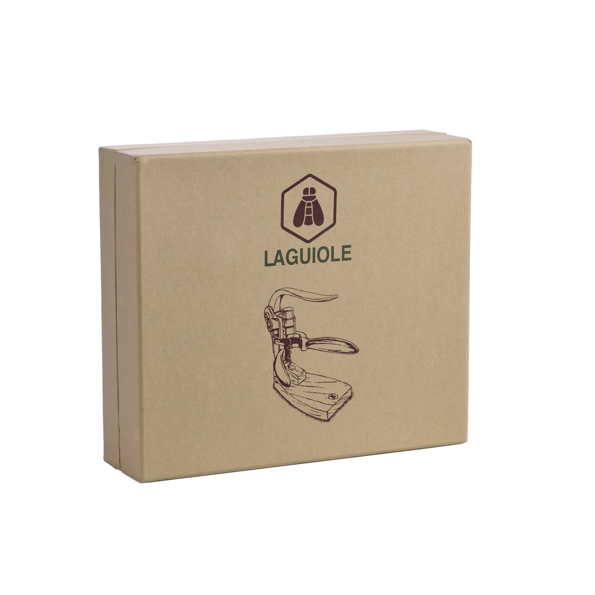 LAGUIOLE CORKSCREW WITH CORKSCREW ON ZELCOVA WOODEN BASE