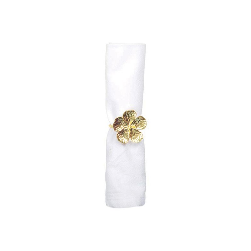 Masser af 4 runder med gyldne blomster