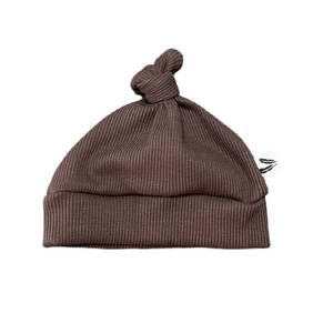 Knoopmutsje rib jersey mocha