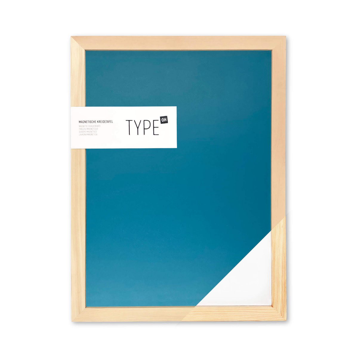 Magnetic chalk board with wooden frame (30x40cm)