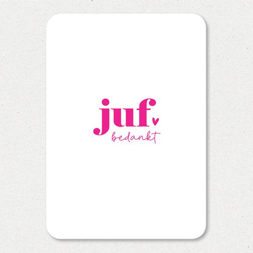 Kaart | Juf bedankt