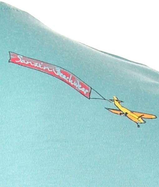 Green T-Shirt with print on chest