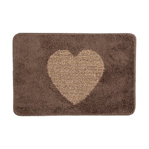 Badematte 58x38x1 cm Bruin Polyester Hart