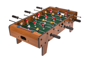 Tischfußball aus Holz, Kicker,