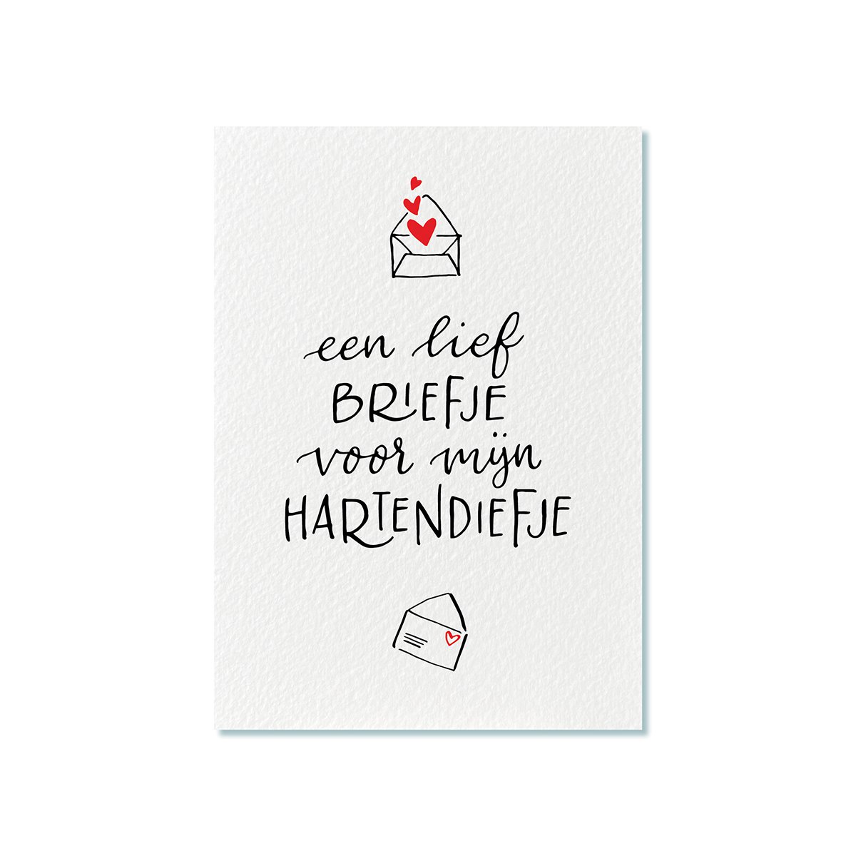 Ansichtkaart | Een lief briefje voor mijn hartendiefje