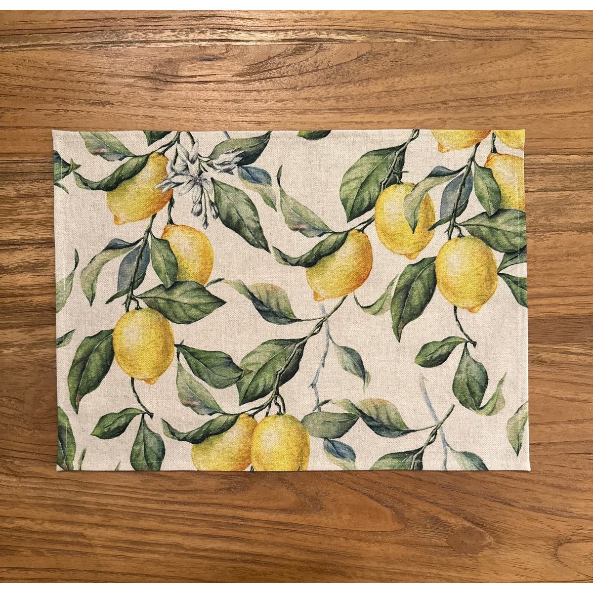 Placemat 30x43cm, Linen-Cotton Mix, Printed | Lemon Linen