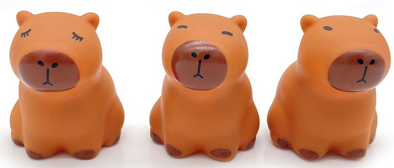 Y-A2.3 TOY1150-003 Capibara in gomma 6 cm - 24 pezzi in display