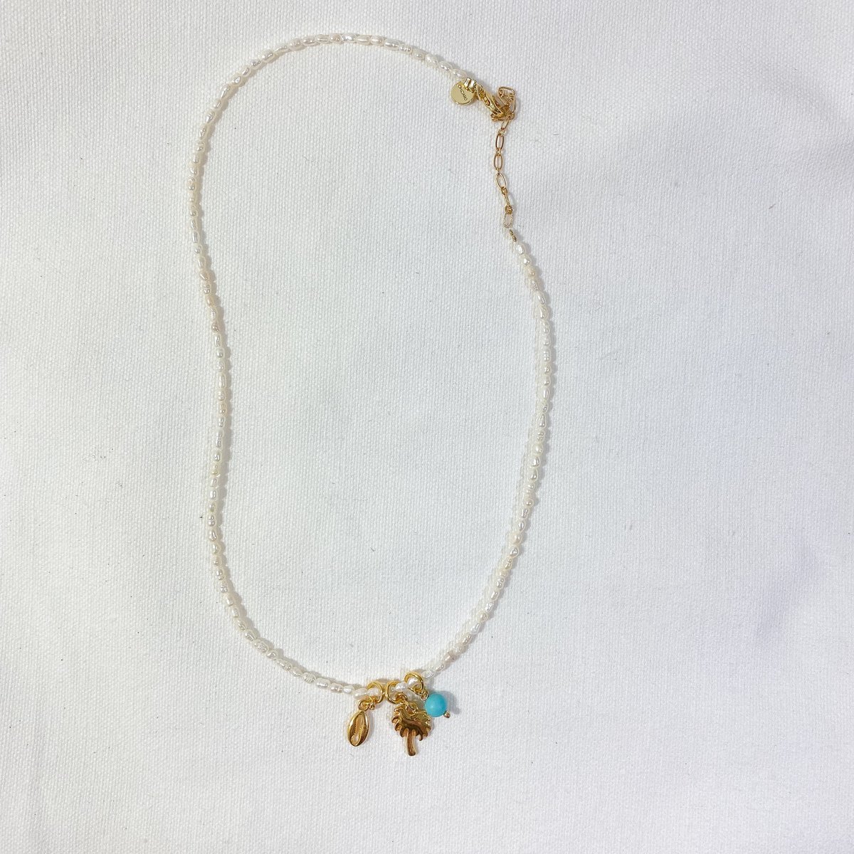 Pearl necklace for charms