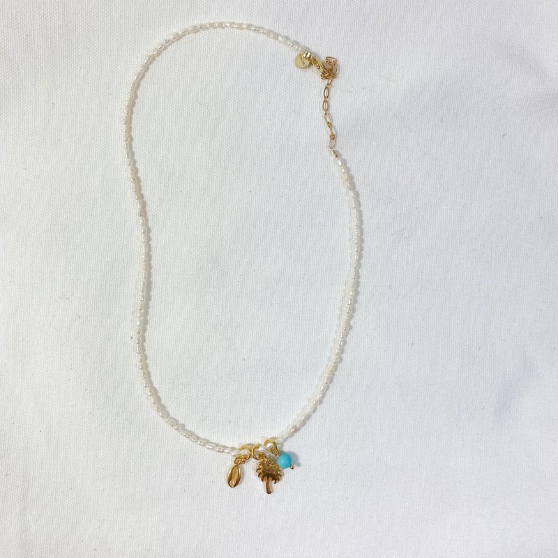 Pearl necklace for charms