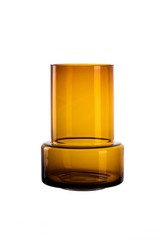 Retro stil moderne klassisk design glasvase, rav farve, TYLER 12AM
