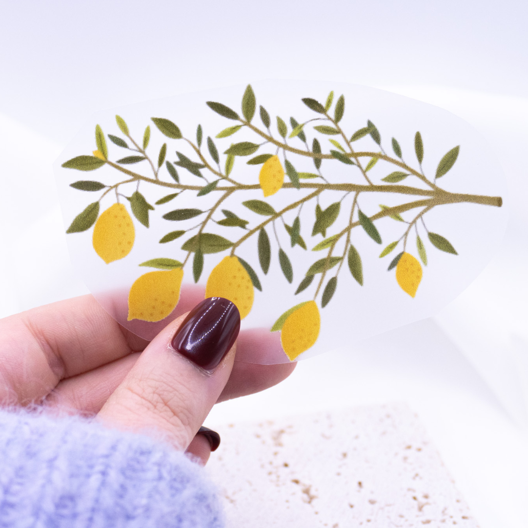 Iron-on picture lemon lemon branch patch - gift shirt decorate summer lime