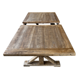 Extendable elm table 200 x 100 x 80 h cm
