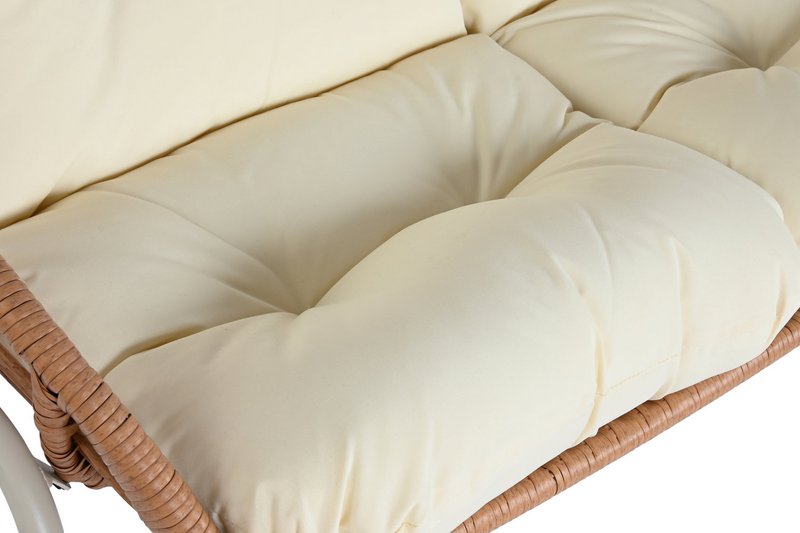 JUEGO SOFA 4 RATAN SINTETICO METAL 130X76X83 BEIGE MB212027
