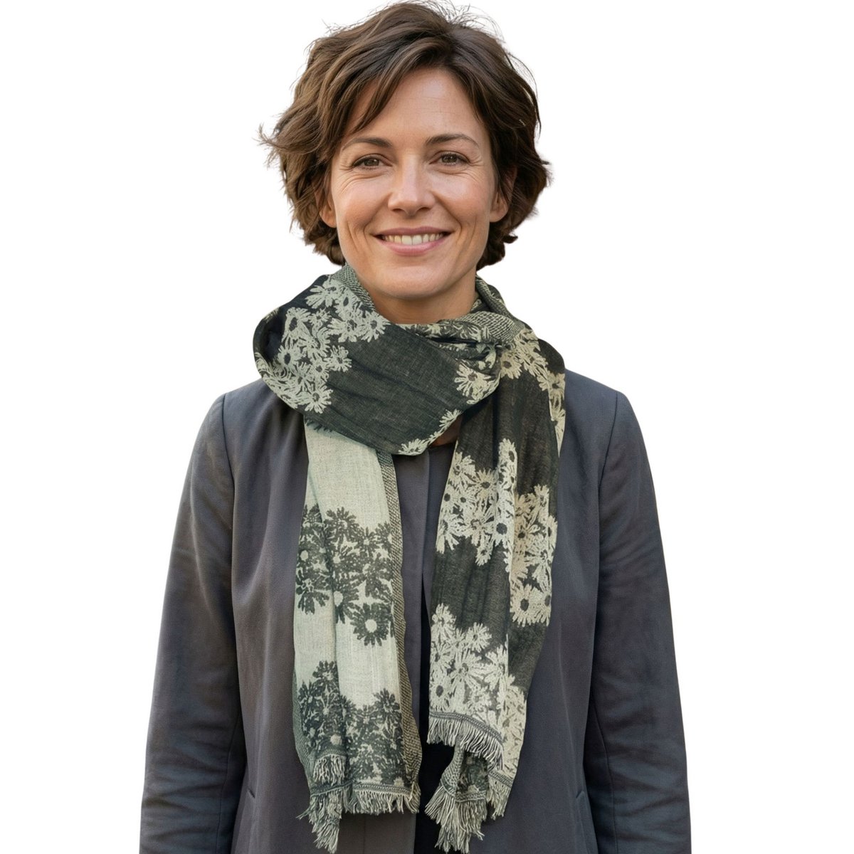 Sunsa dames sjaals, winter sjaalhals gemaakt van katoen en viscose, damesjaals voor herfst/winter, multifunctionele doek als een sjaal/sjaal of stal/schouderdoek