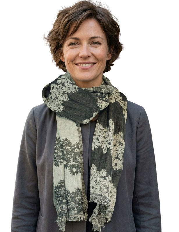 Sunsa dames sjaals, winter sjaalhals gemaakt van katoen en viscose, damesjaals voor herfst/winter, multifunctionele doek als een sjaal/sjaal of stal/schouderdoek