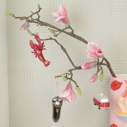 Christmas Decoration - Christmas Hanger - Lobster - Red - Glass - 7,5x2,5x13cm