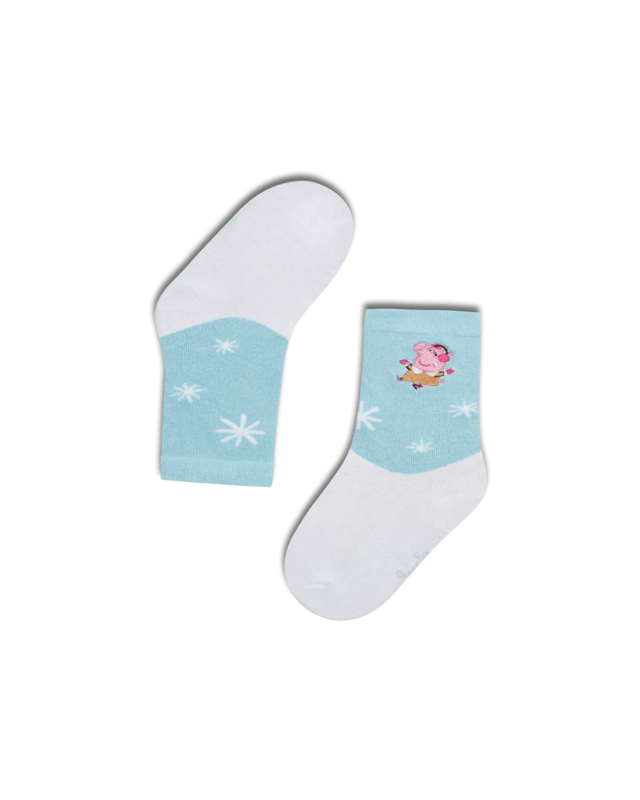 koaa – Peppa Wutz « Winter Time » – Easy Chaussettes bleu/blanc