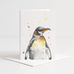 Kaart pinguïn kleur met envelop