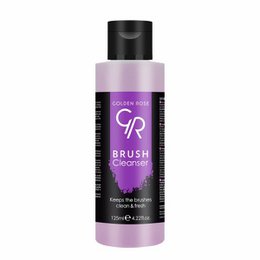  Purple brush cleanser liquid makeup tool cleaner with black cap bottle dispenser