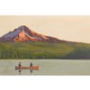 vintage canoe wooden postcard