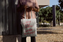 Torba na ramię/torba uliczna Banksy'ego Graffiti - nie mam łóżka...
