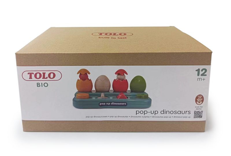 Dinosauri giocattoli bio-pop-up tolo per 1-2 anni