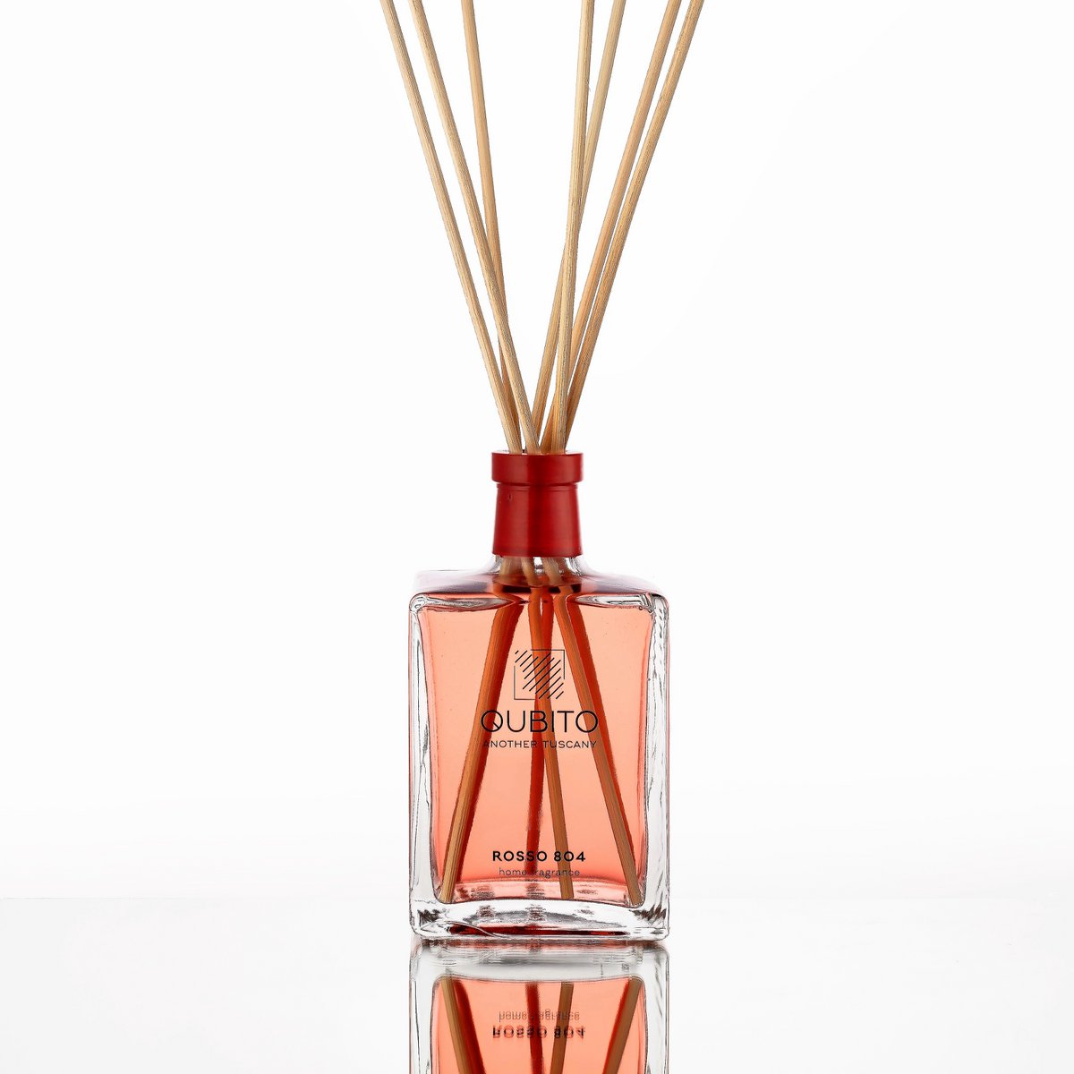 ROT 804 (250 ml), Raumparfum – Raumdiffusor mit Stäbchen, handbemalte Flasche, hergestellt in Italien