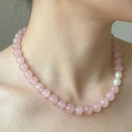 Collar Luz Cuarzo Rosa