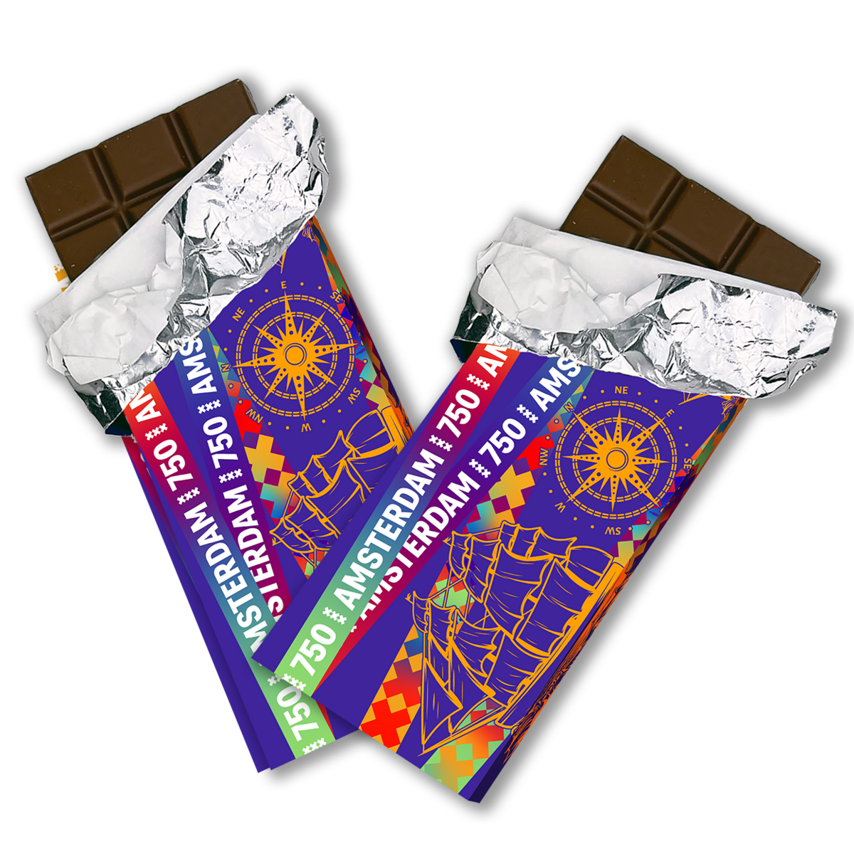 Socola chocolade 100 gram tabletten Amsterdam 750 "ASSORTI" (5x4pcs)