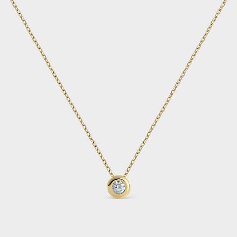 Vergoldete Silberkette mit Zirkonia