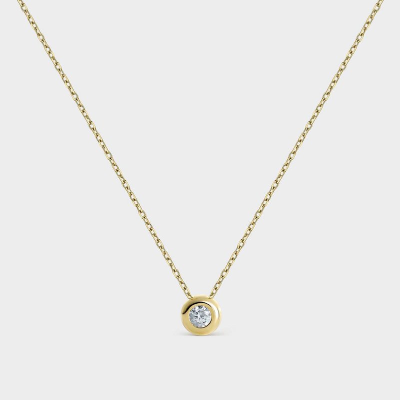 Verguld zilveren collier met zirkonia