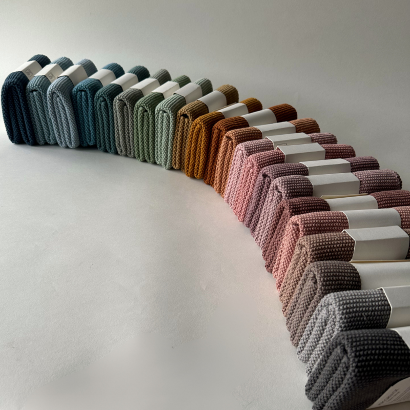 Knitted Kitchen Towel – Solid – Wood Rose