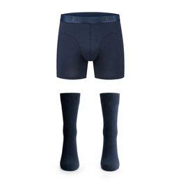 Marine - Herrestrømper - Herreboksershorts - Økologisk bomuld