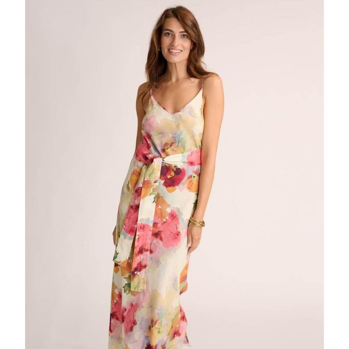 Linnen jurk Flower Mist